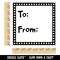 To From Polka Dots for Gift Present Square Rubber Stamp for Stamping Crafting